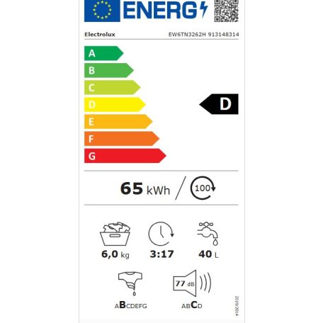 ELECTROLUX FELÜLTÖLTŐS MOSÓGÉP 6 KG 1200 FORD.
