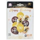 "30" ARANY-FEKETE-ÁTLÁTSZÓ KONFETTIS LUFI SZETT