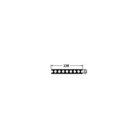 Real Wood Teraszburkolat Sötétbarna 138×22×2900mm