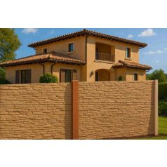 Mediterrán Tégla Mintás Beton Kerítéselem 50x200 cm