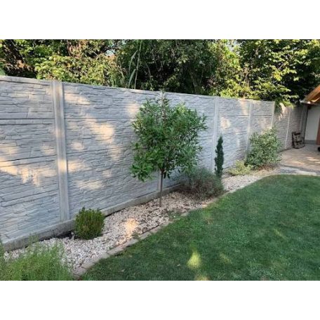 Mediterrán Tégla Mintás Beton Kerítéselem 50x200 cm