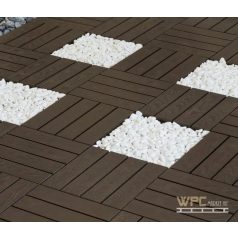 Klikk WPC Teraszburkolat Sötétbarna 20×300×300mm