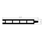 Element Zárt kerítéselem Sötétbarna 169x21x5800mm