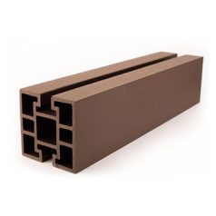 WPC Kerítésoszlop Sötétbarna 120x120x1930mm