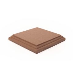 WPC Kerítésoszlop kalap Sötétbarna 138x138mm