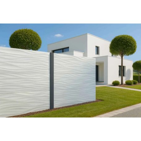 Hullám Mintás Beton Kerítéselem 50x200 cm