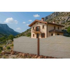   Mediterrán Tégla Mintás Boltív Beton Kerítéselem 50x200 cm