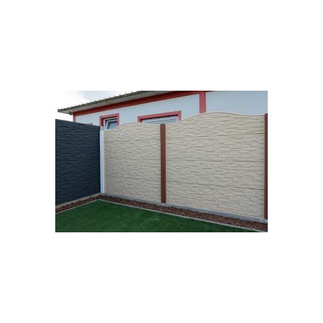 Mediterrán Tégla Mintás Boltív Beton Kerítéselem 50x200 cm